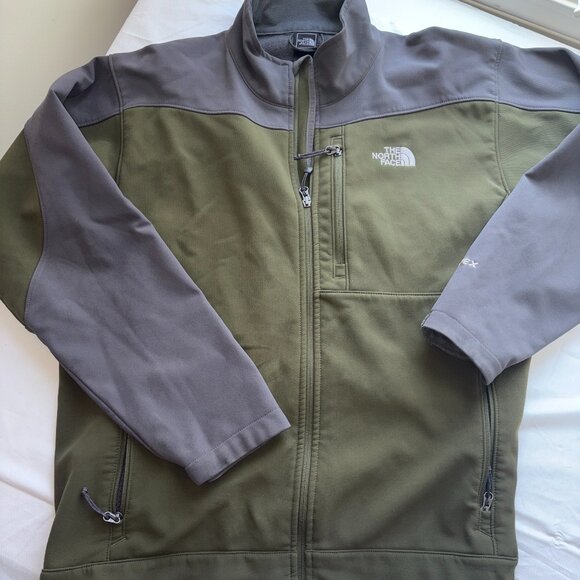 The North Face Apex Bionic Jacket Men's XL Green Gray Soft Shell - Picture 1 of 13